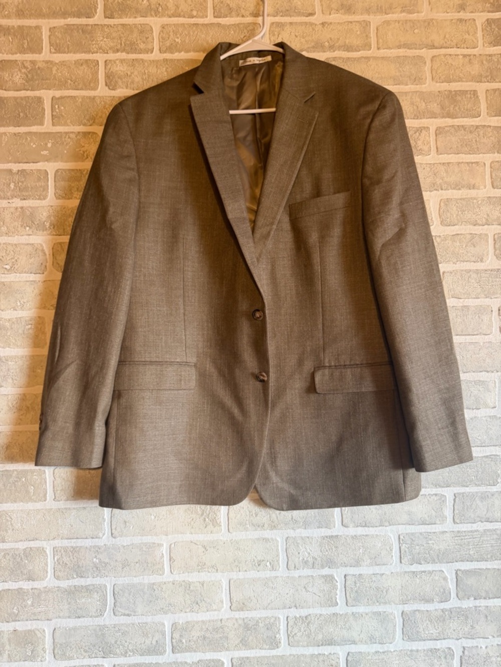 Classic Men's Tan Blazer - Tailored Two-Button Jacket